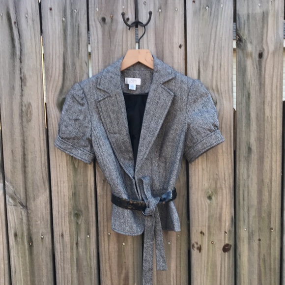 Forever 21 Jackets & Blazers - Forever 21 Short Sleeved Belted Tweed Like Jacket - Size 2